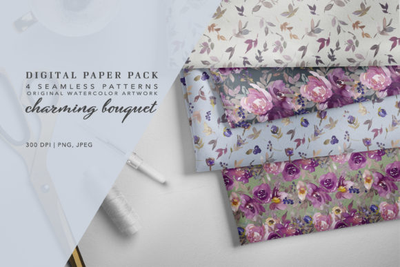 Charming Bouquet Collection: A Comprehensive Guide to Digital Paper Pack Watercolor Seamless
