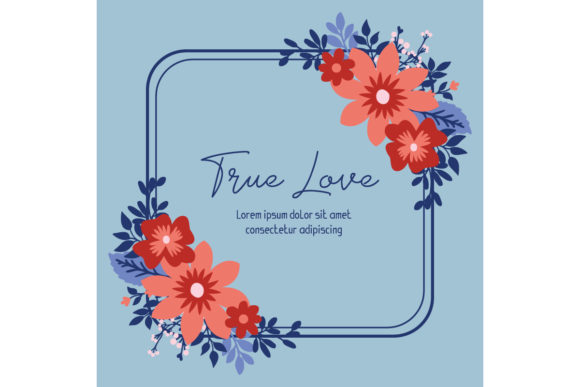 Cute Greeting Card Design for True Love