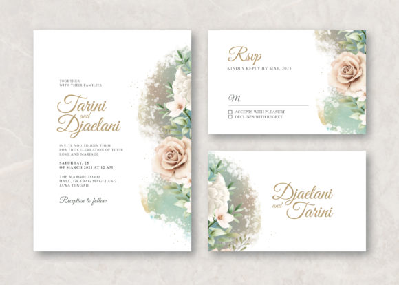Discover the Elegance of a Creamy Watercolor Wedding Card
