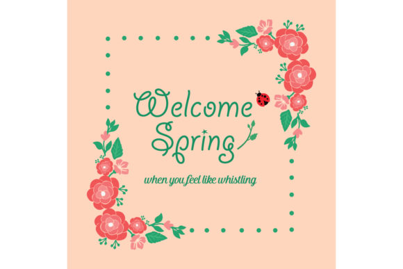 Elegant Greeting Card Welcomes Spring