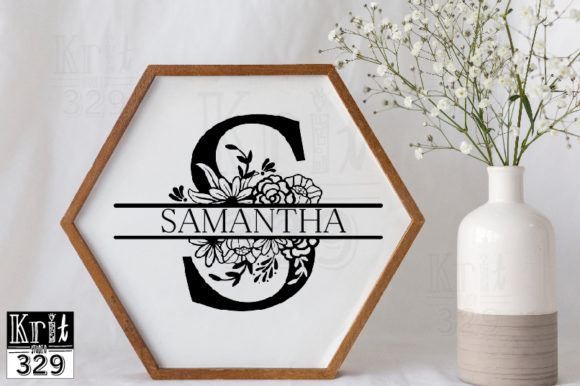 Enhance Your DIY Crafts with the Split Monogram S Botanical Border SVG