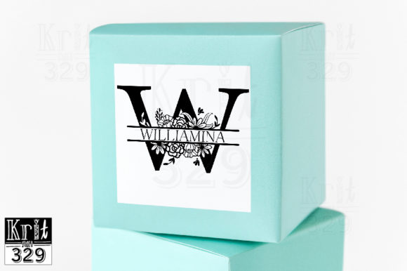 Enhance Your DIY Decorations with Split Monogram W Botanical Border SVG
