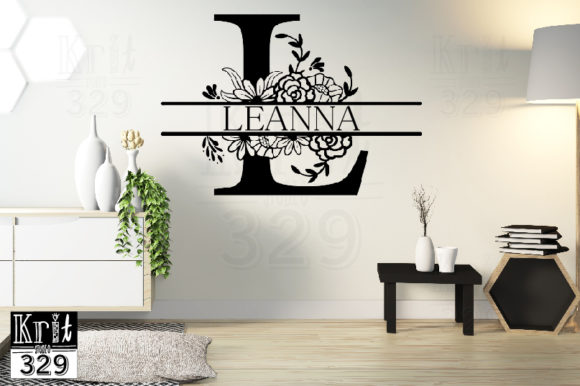 Enhance Your DIY Projects with Split Monogram L Botanical Border SVG