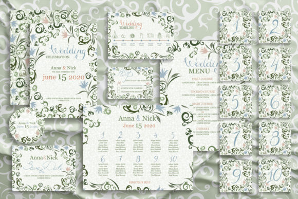 Explore Elegant Green Wedding Invitation Cards Templates