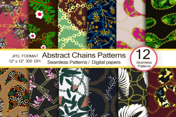 Exploring Abstract Chains Patterns Designs: A Versatile Resource for Creative Projects