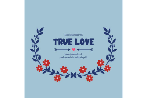 Exploring the Elegance of True Love Greeting Card Design