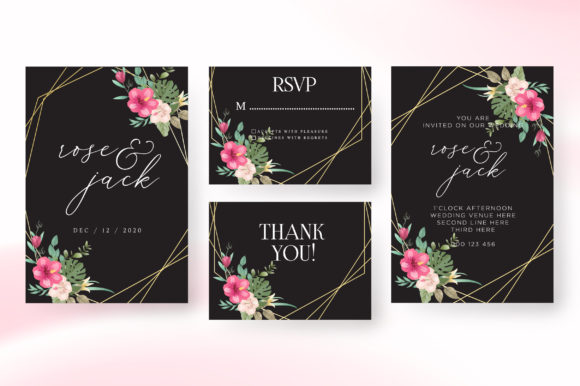 Exploring the Elegance of Watercolor Black Wedding Invitation Cards