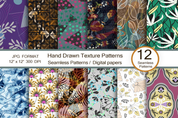 Hand Drawn Texture Patterns for Creative Projects