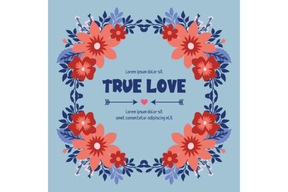 Simple True Love Greeting Card Design