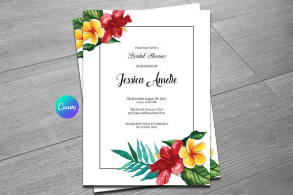 Stylish and Easy Printable Bridal Shower Invites
