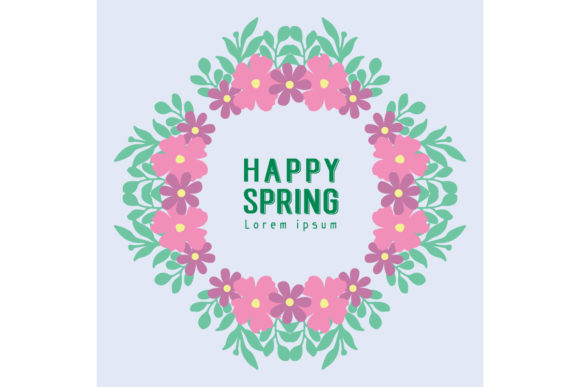 Unique Happy Spring Greeting Card Design: A Fresh and Creative Approach