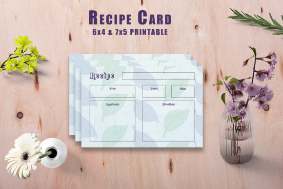 Watercolor Recipe Card Printable V35: A Stylish and Functional Template for Your Culinary Creations